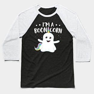 I'm A Boonicorn Unicorn Ghost Girls Funny Halloween Baseball T-Shirt